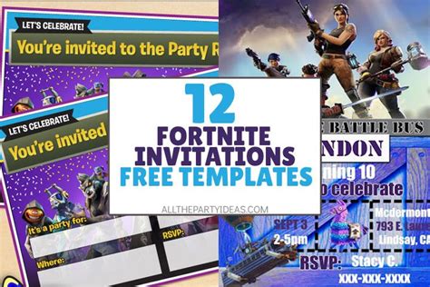 Fortnite Birthday Invitation Template Free - FREE PRINTABLE TEMPLATES