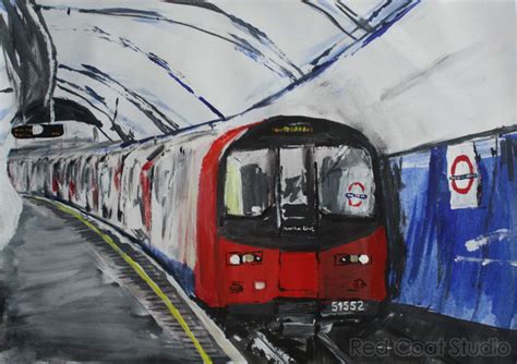 London Underground Tube Train Fine Art Print from Original