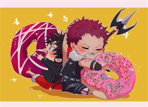 [ Katakuri x Luffy ] Love you to the moon and back | Anime one piece, Chibi, Anime