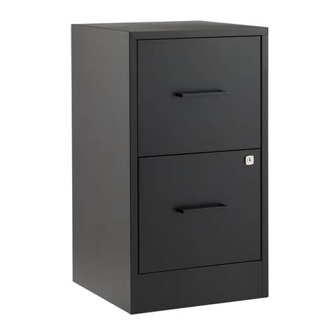 2 Drawer Matte Black Locking Filing Cabinet The Container