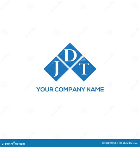 JDT Letter Logo Design on BLACK Background. JDT Creative Initials ...