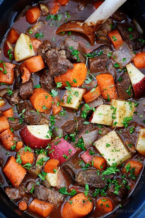 Slow Cooker Beef Bourguignon Recipe - Add a Pinch