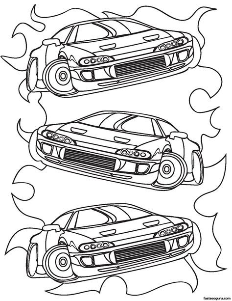 Printable Race Car Coloring Pages