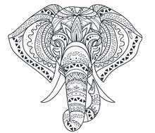 Elephant Floral Henna Clipart Free Stock Photo - Public Domain Pictures