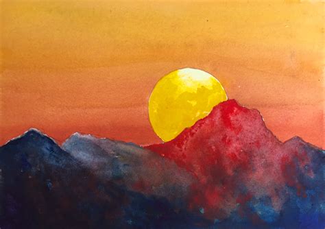 Sunset Watercolor Technique at GetDrawings | Free download