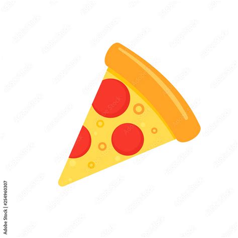 One slice pizza icon. Clipart image isolated on white background Stock ...