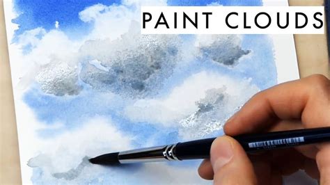 How to paint fluffy clouds in watercolor | Julia Bausenhardt