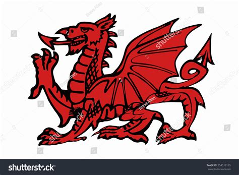 Welsh Dragon - Appears On The National Flag Of Wales. The Flag Is Also ...