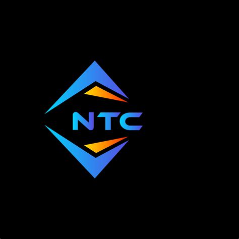 NTC abstract technology logo design on Black background. NTC creative initials letter logo ...