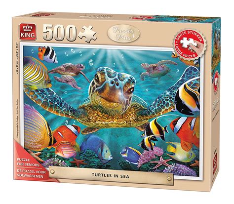 King 5534 Turtles in The Sea Senior Jigsaw Puzzle for Adult (500-Large Piece) – TopToy