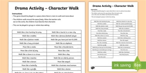 Drama Activities for Kids | Character Walk | Wacky Games