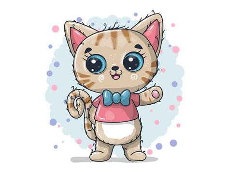 Cute Baby Cat Cartoon Vector Graphic by maniacvector · Creative Fabrica