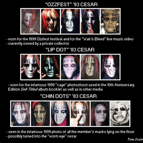 Evolution of Joey's '83 Cesar masks - Slipknot History