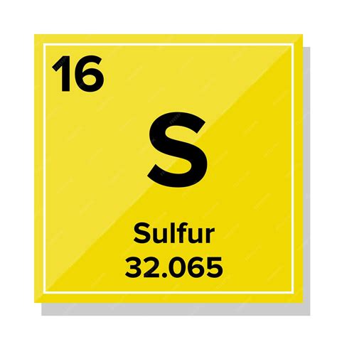 Premium Vector | Sulfur Element, the concept of chemistry. Periodic table of element