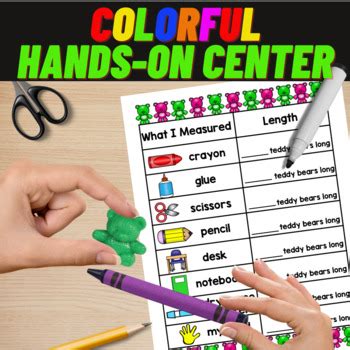 Teddy Bear Counters Non-Standard Measurement Worksheets and Center