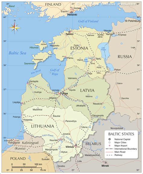 Political Map of Baltic States - Nations Online Project