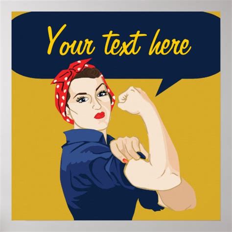 Customizable Rosie Riveter Poster | Zazzle.com