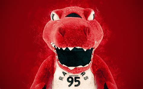 Download wallpapers The Raptor, official mascot, Toronto Raptors, 4k, art, NBA, Canada, USA ...