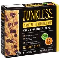 Junkless - Junkless, Granola Bar, Chewy, Peanut Butter Chocolate Chip (6 count) | Shop | Weis ...