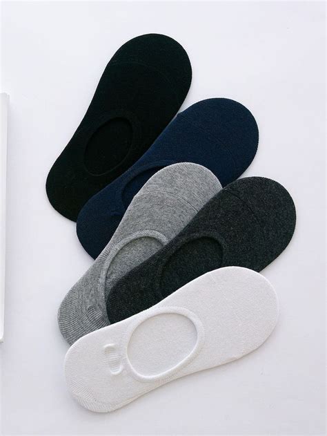 Men Plain Invisible Socks 5pairs | Invisible socks, Mens socks, Socks