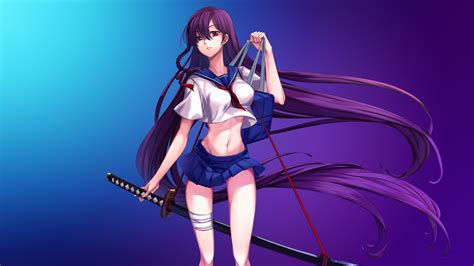 73 Wallpaper Hd Anime Girl Katana For FREE - MyWeb