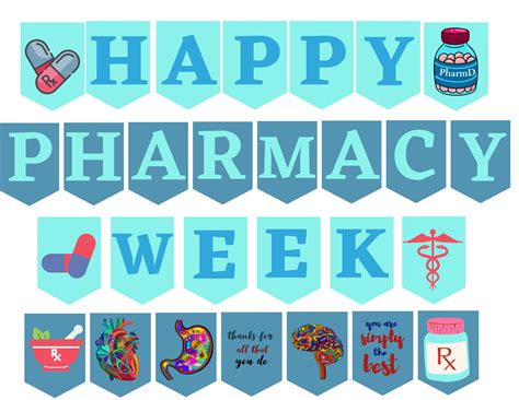 Pharmacy Week Banner Printable / Happy Pharmacy Week Decor / Pharmacy Week Ideas / Pharmacy Week ...