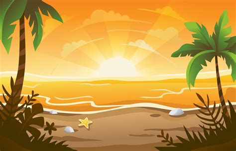 Beach Sunset Vector Art, Icons, and Graphics for Free Download