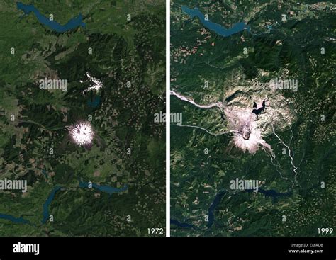 Mount st helens before after eruption hi-res stock photography and images - Alamy