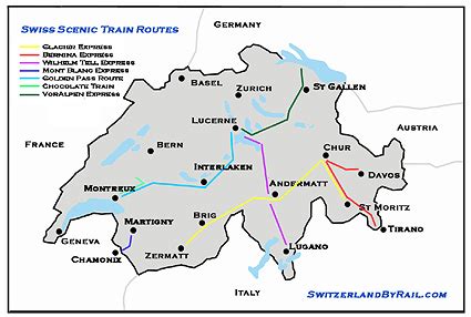 Switzerland Scenic Trains - Tours, Panoramic Trains, Cog Trains, Aerial ...