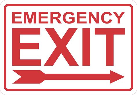 Printable Emergency Exit Sign