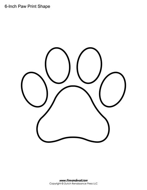 Printable Paw Print Stencil - Printable Word Searches