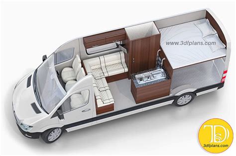 3D Layout Design for Caravans, Motorhomes and More | Van conversion layout, Motorhome, Ford ...