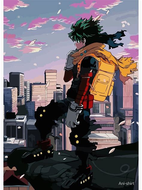 Izuku Midoriya Fanart Print // Hero Anime Anime Manga // Dark Deku // Vigilante Deku Premium ...