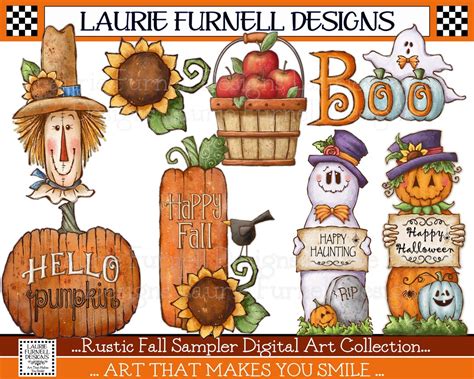 Fall Clip Art, Rustic Fall PNG, Scarecrow PNG, Autumn Clip Art, Art for School Bulletin Board ...