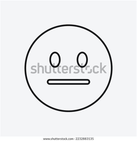 Poker Face Emoji Isolated On White Stock Vector (Royalty Free) 2232883135 | Shutterstock