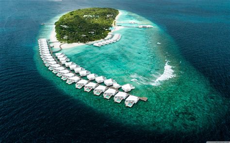 Maldives Island Resort Aerial View Wallpapers - Wallpaper Cave