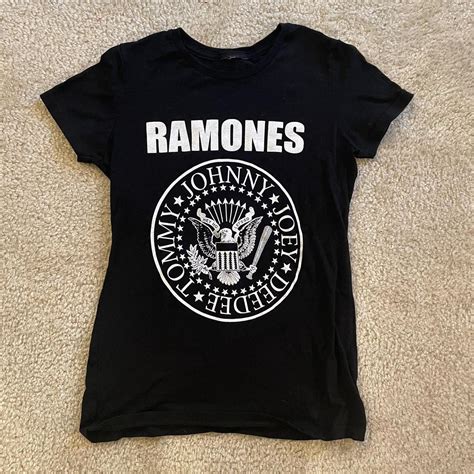 Ramones band shirt, great condition. No marked size... - Depop