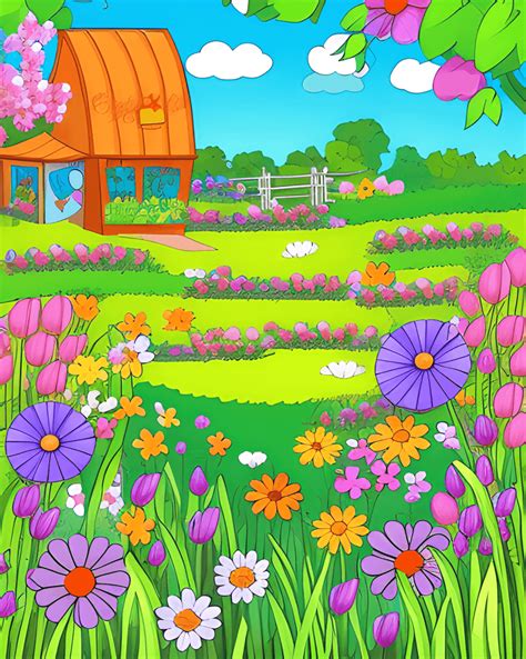 Flower Garden Cartoon Images | Best Flower Site