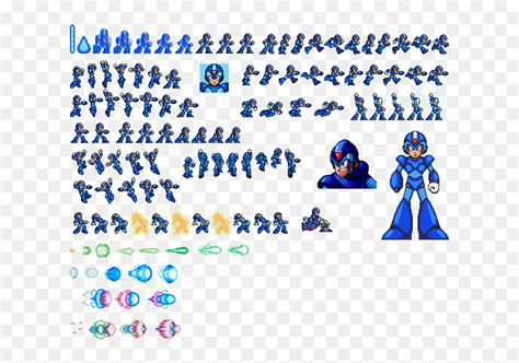 Transparent Mega Man Sprite Png - Sprite Sheet Megaman X, Png Download - vhv