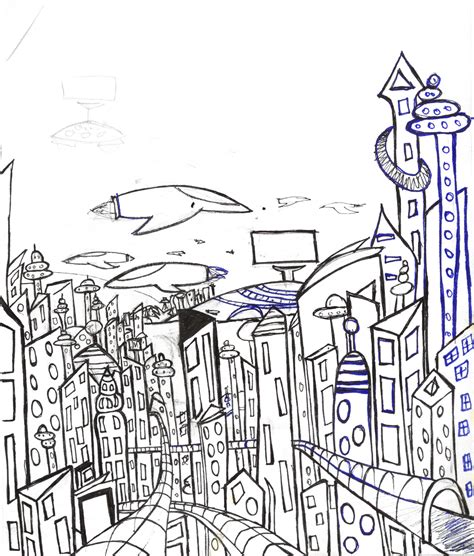 future city | Futuristic city, City sketch, City drawing