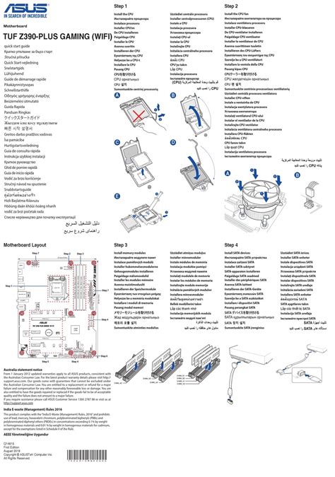 ASUS TUF Z390-PLUS GAMING QUICK START MANUAL Pdf Download | ManualsLib