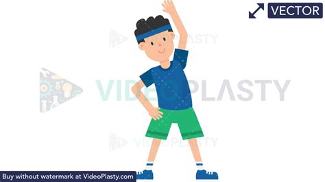 Man Doing Warm Up Exercise [Vector Image Clipart] | VideoPlasty