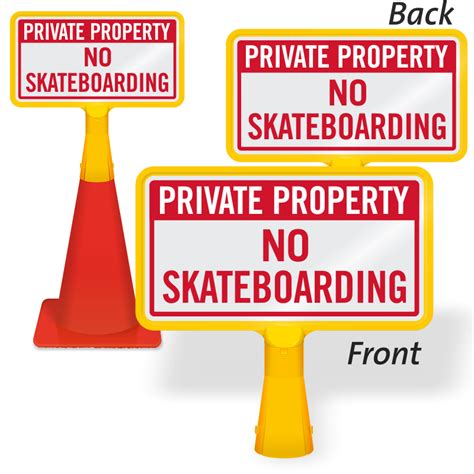 No Skateboarding Signs for Your Property