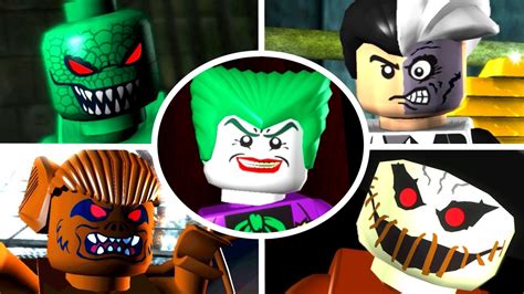 LEGO Batman The Videogame - All 15 Villain Boss Fights (Hero Missions) - YouTube