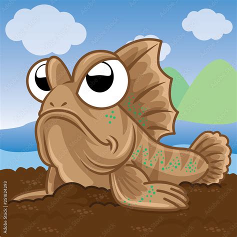 Mudskipper cartoon, animal cute, cartoon cute Stock Vector | Adobe Stock