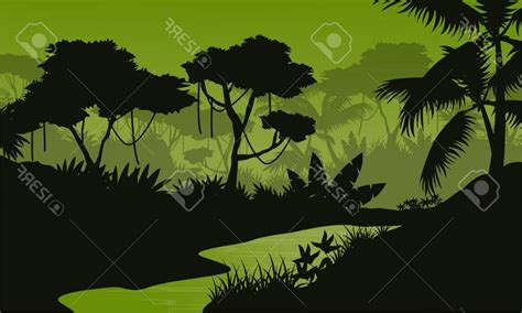 Jungle Silhouette Vector at Vectorified.com | Collection of Jungle Silhouette Vector free for ...