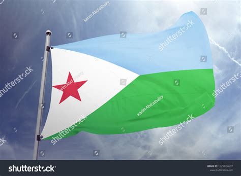 Djibouti Flag Sky Background Stock Photo 1529014607 | Shutterstock