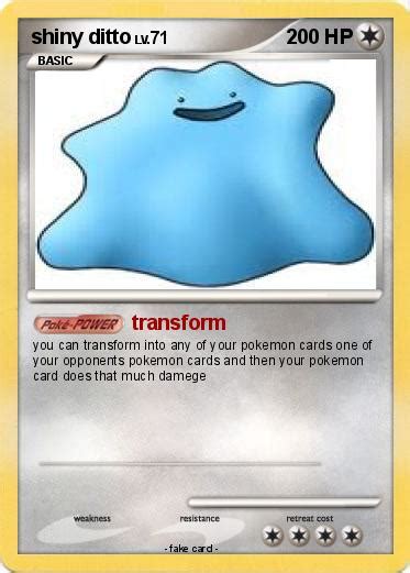 Pokémon shiny ditto 4 4 - transform - My Pokemon Card