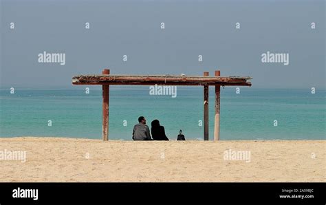 Dubai beach woman hi-res stock photography and images - Alamy