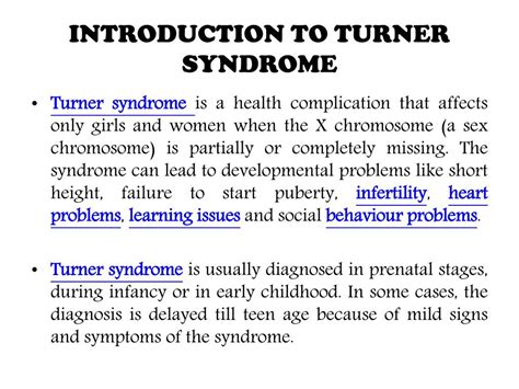 PPT - Turner syndrome : causes, symptoms and treatment PowerPoint Presentation - ID:7548228